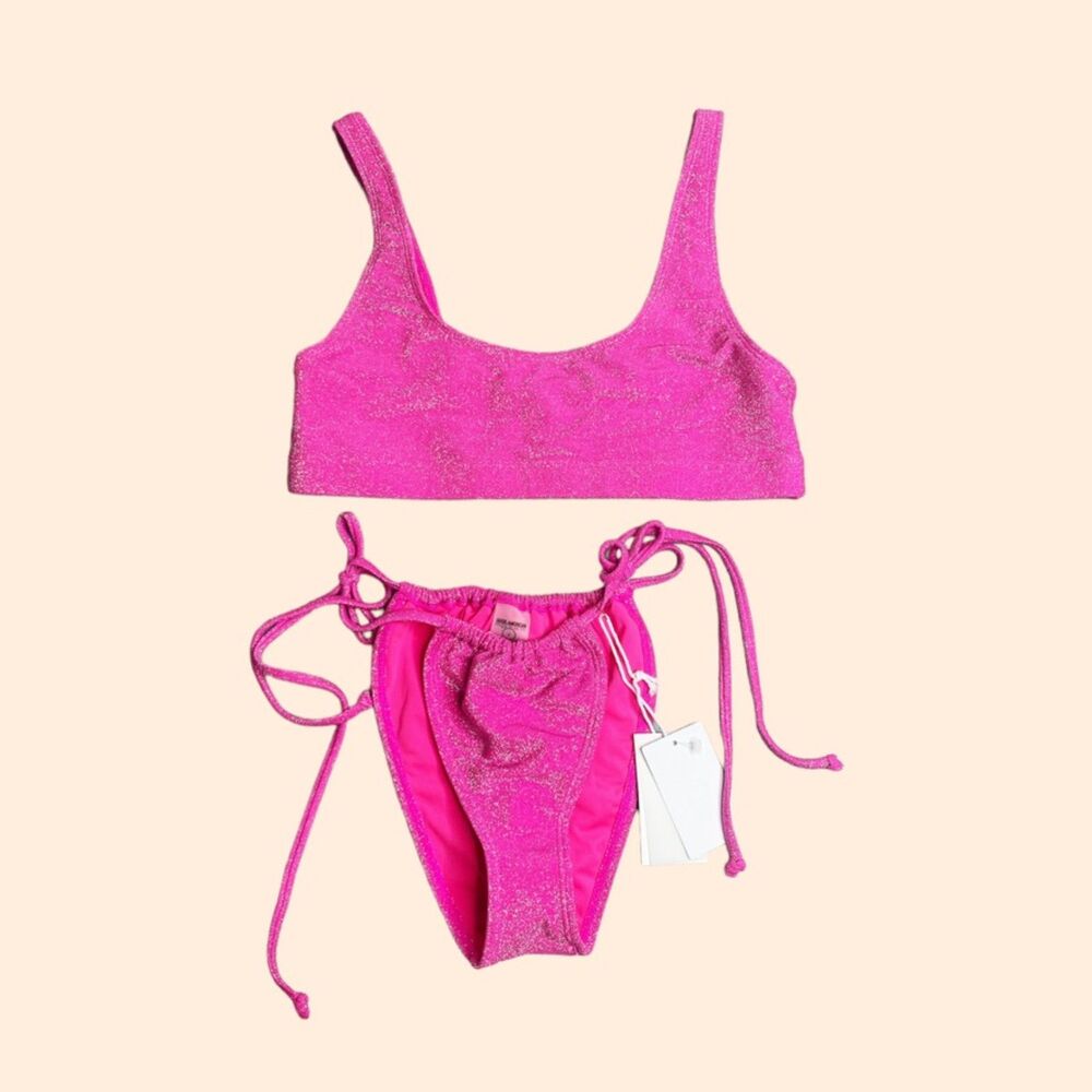 Good American Knockout Pink Bikini